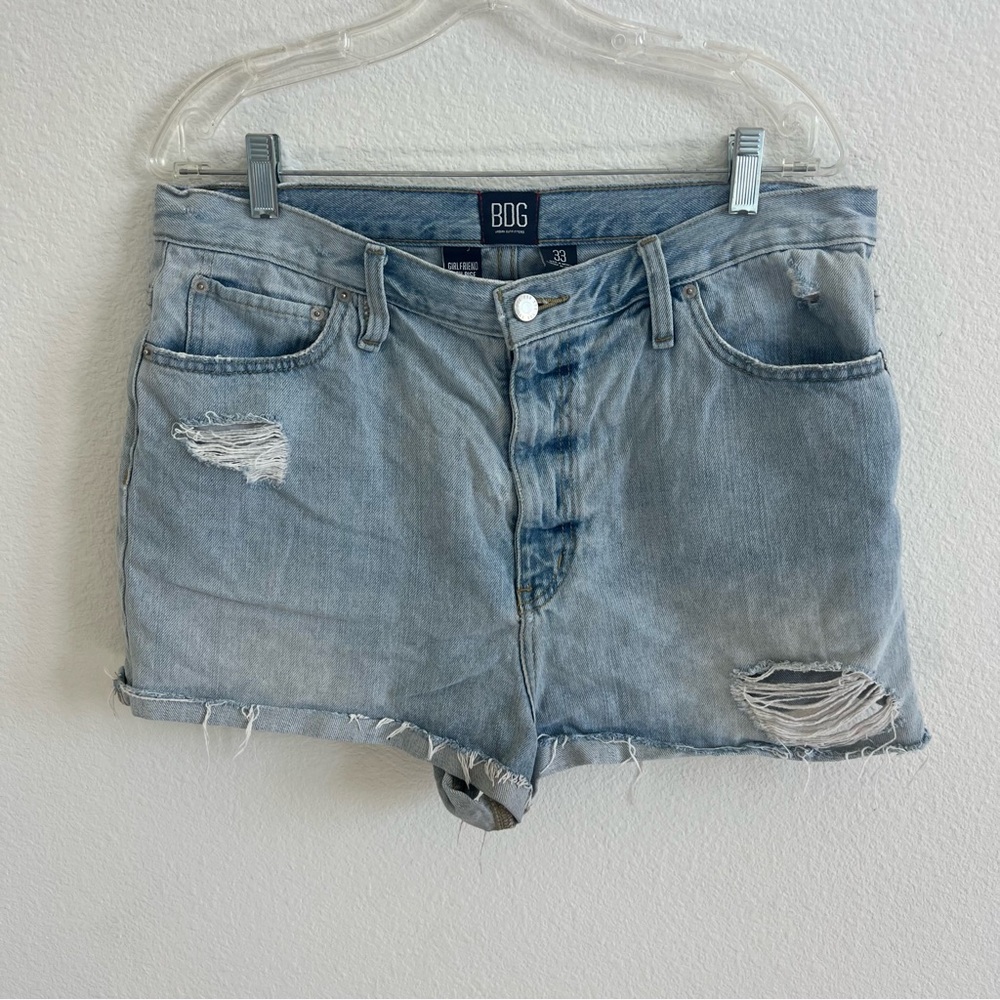 BDG Blue Distressed Jean Shorts